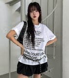 Slog lettering printing short sleeve
