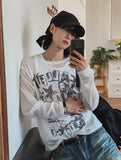 Palette see-through long sleeve knit
