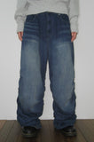 SIDE SHIRRING WIDE DENIM
