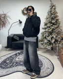 Leo Curved Washed Denim Pants