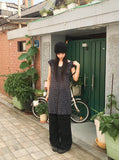 Pena Puff Check Short Sleeve Mini One Piece