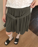 Moal Knot Tie Flare Midi Skirt