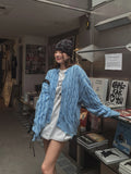 Ato Damage Cable Washing Cardigan
