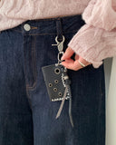 Kuhing Eyelet Stitch Leather Carabiner