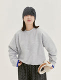 [BAONHAUS] Gengo color matching fleece crop sweatshirt