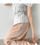 Rustling Cooling Two-Way Side Lace Track Banding Pants