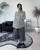 Ennyu Nylon Cargo Bermuda Pants