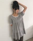 Dason Henley Neck Short Sleeve One Piece