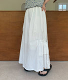 Newty nylon banding string shirring long skirt