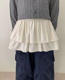 Feltin Stripe Tiered Layered Mini Skirt