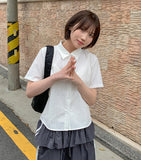 Peng Summer Seersucker Stripe Short Sleeve Shirt