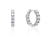 Essence Lab Diamond 14K(W) 0.1 Carat Tennis One Touch Earrings