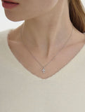 Essence Silver (W) Moissanite Lumi Cross Necklace