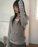 [Wool20] Funb Button V-Neck Wool Knit