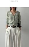 Mu Symbol Raglan V-neck Cardigan