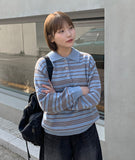 Pyopun Stripe Over Collar Knit