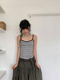 Niero Stripe Tencel String Sleeveless