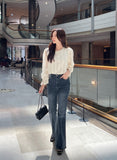 Lamang Frill Lace Puff Blouse