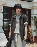 Flow Pigment Washing Short Sleeve Shirt