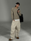 Nude Wool Cargo Pants