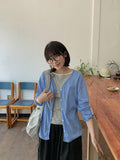 Riiku V-Neck Linen Summer Cardigan - Linen 50