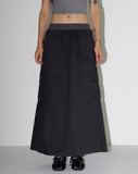 Weden Pile Banding Cotton Cargo Long Skirt
