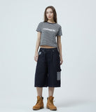 BERMUDA CHECK POCKET DENIM SHORT
