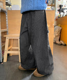 [unisex] Naruko Stripe Carpenter Wide Denim Pants