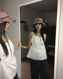 semble hole string sleeveless blouse