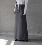 Reme Wrap Belt Layered Skirt