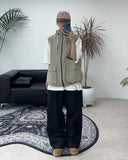 Clown Patch Cotton Wide Work Pants