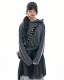 Grave stretch rib hoodie