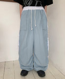 Rencel nylon string frill banding pants