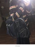 Philan Nylon Stud Big Shoulder Bag