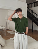 Palette Soft Collar Short Sleeve Knit