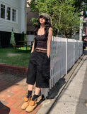 Teens side snap pocket bermuda pants