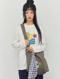 Cotton Canvas Badge Cross Bag