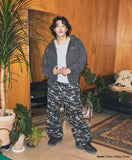 SLASH LOGO PIGMENT ZIP UP HOODIE