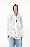 Lace summer 2-way hood zip-up