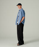 Cool Summer Stripe Pigment Short Sleeve Shirt