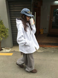 Charne Herringbone Wide Cotton Pants