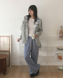 Kidder Check Lace Overfit Hood Zip-Up