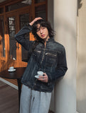 Undead China Neck Denim Jacket