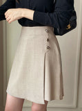 Audrey Jacquard Button Wrap Skirt Pants