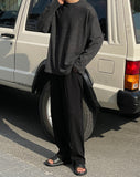 Burns Linen One Tuck Wide Slacks