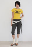 SHIRRING SKIRT-LAYERED PANTS