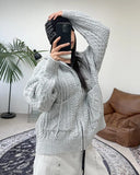 Las Cable Hooded Knit Zip-Up