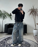 Vieron side knit zip-up