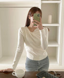 Delo Shirring Unbalanced Drape Knit