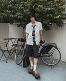 Rudd Pin Stripe Bermuda Denim Pants